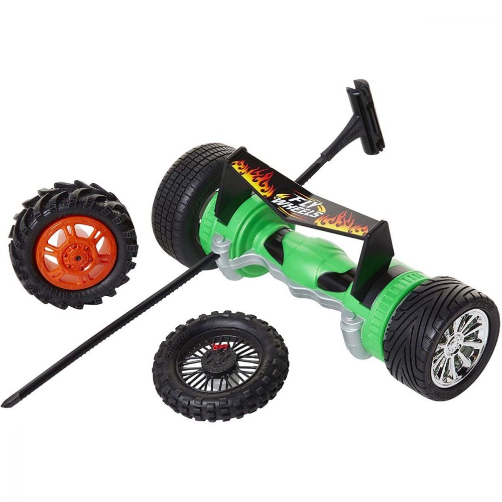 Jakks Pacific, 4 anvelope + Lansator Turbo, Jakks Pacific, Roți zburătoare, Verde, Pentru băieți, 8+ ani - Olmarkt