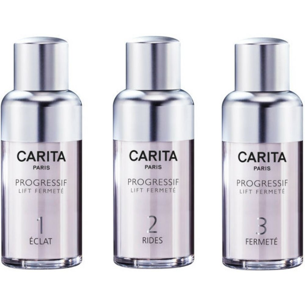 Jeunesse Originelle Set Carita Paris: Progressif Lift Fermete, AHA, Firming, Serum, For Face, 15 ml + Progressif Lift Fermete, AHA, Anti-Wrinkle, Serum, For Face, 15 ml + Progressif Lift Fermete, AHA, Anti-Ageing, Serum, For Face, 15 ml - Olmarkt