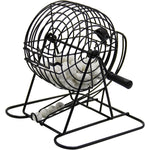 Joc Bingo Flippy, din metal, 75 bile albe, portabil, 21 x 21 cm, negru