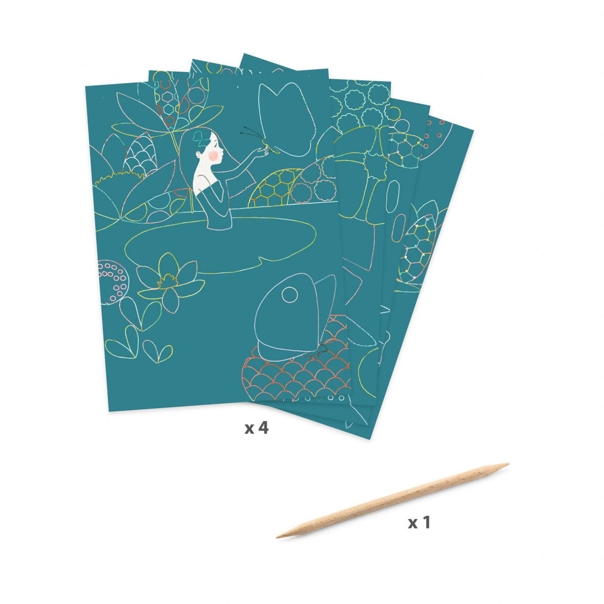 Joc creativ de razuit Iazul pastel, Djeco