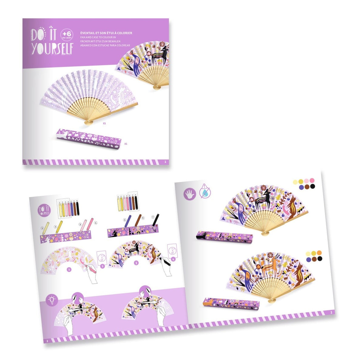 Joc creativ DIY Evantai Frumusetea padurii, Djeco