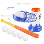 Joc de Baseball Interactiv, Lansator Flippy, Aruncare prin Buton de Lansare pe Bata, Include Bata si 5 Mingii, 37 x 23