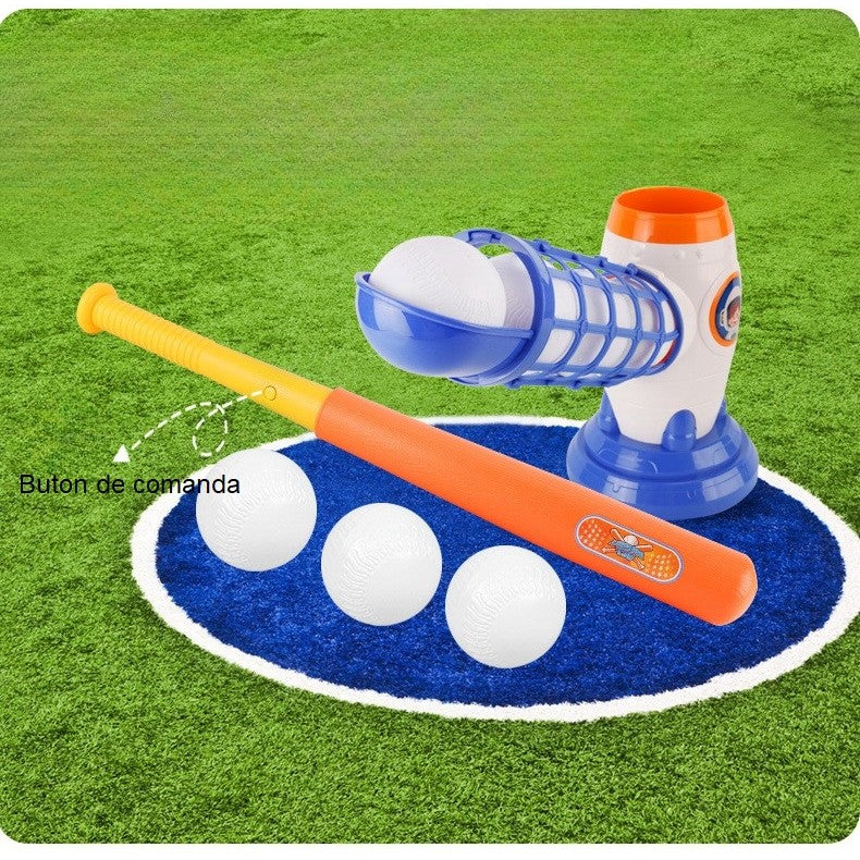 Joc de Baseball Interactiv, Lansator Flippy, Aruncare prin Buton de Lansare pe Bata, Include Bata si 5 Mingii, 37 x 23