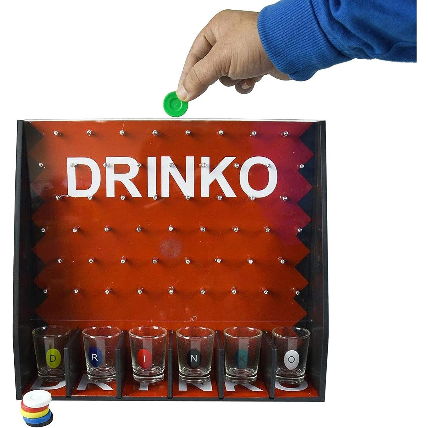 Joc de Baut Gravitational Flippy, pentru Petreceri, Interactiv, pana la 6 Jucatori, Pahare de Shot Incluse, 25.5 x 6.7