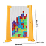 Joc de inteligenta Tetris puzzle tangram Flippy, 70 de piese multicolore, 3D, montessori, interactiv, din plastic, zar