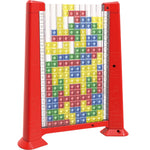 Joc de inteligenta Tetris puzzle tangram Flippy, 70 de piese multicolore, 3D, montessori, interactiv, din plastic, zar