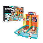 Joc de Masa Mini Baschet Interactiv pentru Copii, Flippy, pentru 2 Jucatori, 6 Mingi Incluse, 22x16.5x18.2 cm,