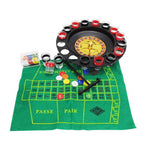 Joc de Ruleta Flippy, cu Pahare de Shot si Plansa de Joc Blackjack, 31 cm, Rosu-Negru