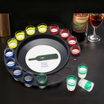 Joc de Societate "Adevar sau Provocare" Flippy, Ruleta cu 16 pahare de Shot din Sticla, pentru Petreceri, Distractie,