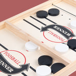 Joc Fooseball Interactiv, Flippy, Tip Hockey pe Gheata, din Lemn, 10 Piese de Joc, +4 Ani, 35 x 22 cm, Multicolor