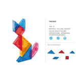 Joc Magnetic Tangram, Flippy, 7 Piese Magnetice, Forme Geometrice, 3 Ani, EVA, ABS, Magnet, 10.5 x 10.5 x 2.2 cm,