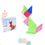 Joc Magnetic Tangram, Flippy, 7 Piese Magnetice, Forme Geometrice, 3 Ani, EVA, ABS, Magnet, 10.5 x 10.5 x 2.2 cm,