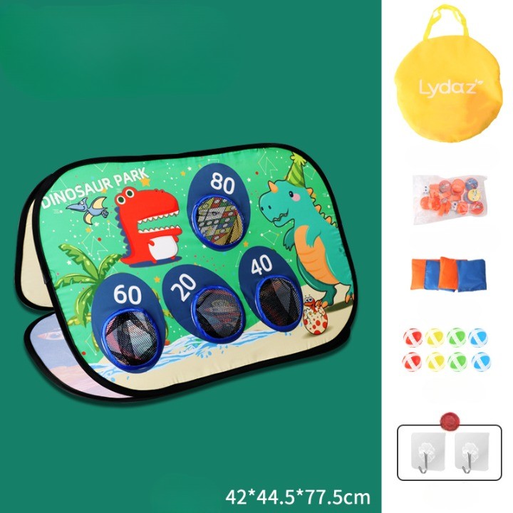 Joc pentru Copii, Flippy, Aruncarea Sacilor cu Nisip, Sageti, 8 Mingi, 4 Saci, Geanta Portabila, Interactiv, Model