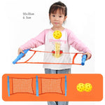 Joc Spikeball, Flippy, pentru Copii, Joc in 2, pentru Plaja, Parcuri, Interior, 2 Plase, 2 Mingi, Senzorial, Prinderea