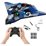 Avion de Lupta cu Telecomanda, Flippy, Tip Drona, din EVA (Spuma), cu Telecomanda, Incarcare USB, 2.4 GHz, Rotire 360°,