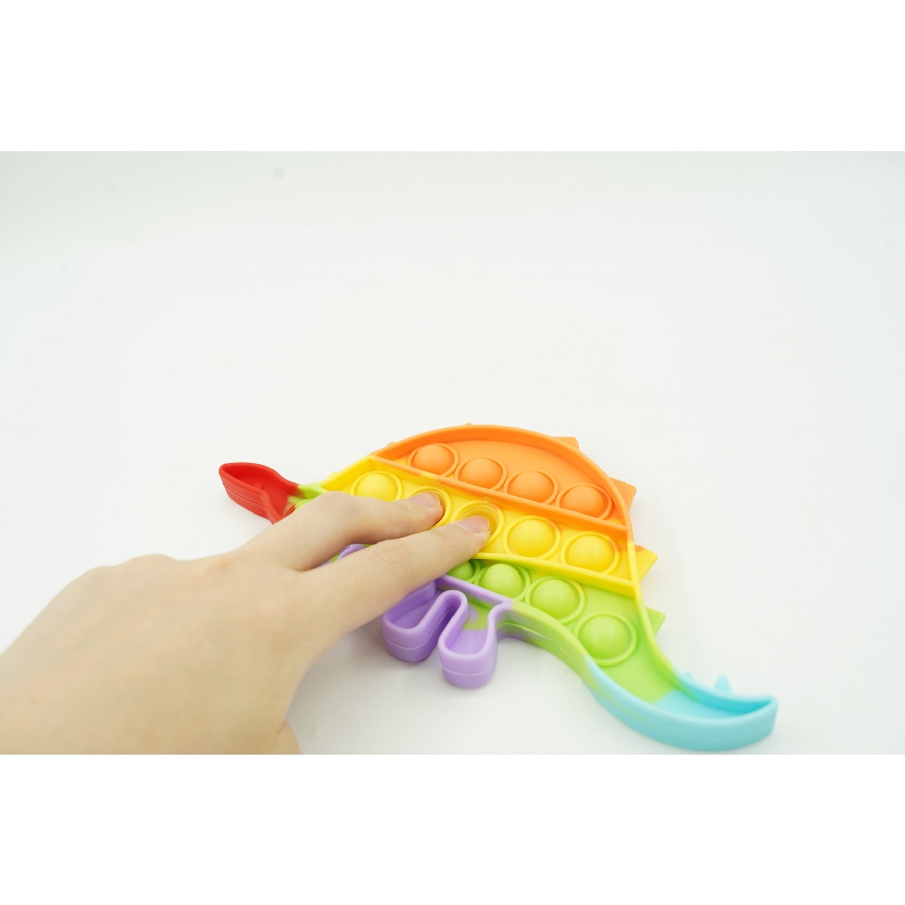 Jucarie antistres din silicon, Flippy, Pop It Now and Flip It, Dinozaur mic, Multicolor V4