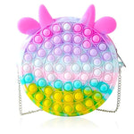 Jucarie antistres din silicon Flippy, Pop it Now and Flip It ,Geanta ,Multicolor