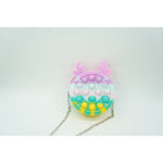 Jucarie antistres din silicon Flippy, Pop it Now and Flip It ,Mini Geanta, Ren, 6 cm, Macarons