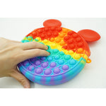 Jucarie antistres din silicon, Pop it Now and Flip It, Flippy, Geanta, Model 1, Multicolor