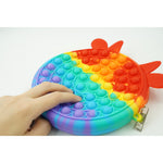 Jucarie antistres din silicon, Pop it Now and Flip It, Flippy, Geanta, Model 4, Multicolor