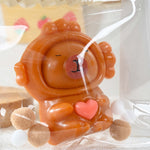 Jucarie Antistres Squishy, Flippy, cu Revenire Lenta, Model Capybara cu Inima, 7.5cmx6.5 cm, din TPR, Ambalaj