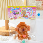 Jucarie Antistres Squishy, Flippy, cu Revenire Lenta, Model Capybara cu Inima, 7.5cmx6.5 cm, din TPR, Ambalaj