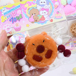 Jucarie Antistres Squishy, Flippy, cu Revenire Lenta, Squeeze Pinch Family, Forma de Biscuite Rotund, Model Capybara,