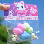 Jucarie Antistres Squishy, Flippy, cu Revenire Lenta, Labuta de Pisica Pufoasa, 7.5 cm, Ambalaj Transparent, Model