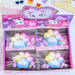 Jucarie Antistres Squishy, Flippy, cu Revenire Lenta, Labuta de Pisica Pufoasa, 7.5 cm, Ambalaj Transparent, Model