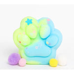 Jucarie Antistres Squishy, Flippy, cu Revenire Lenta, Labuta de Pisica Pufoasa, 7.5 cm, Ambalaj Transparent, Model