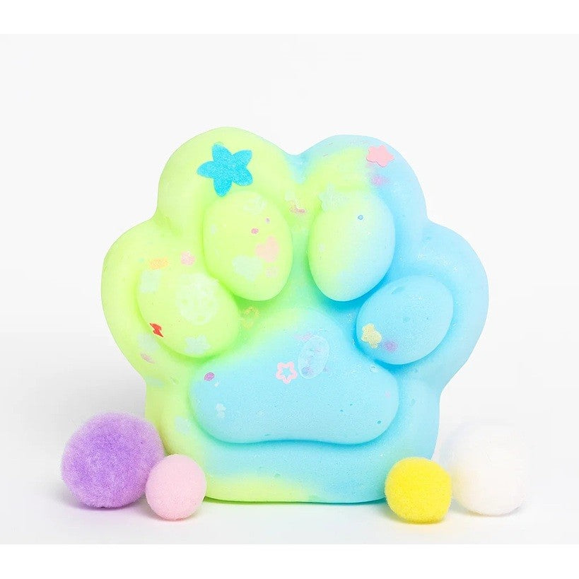 Jucarie Antistres Squishy, Flippy, cu Revenire Lenta, Labuta de Pisica Pufoasa, 7.5 cm, Ambalaj Transparent, Model