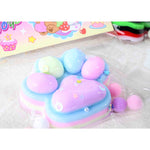 Jucarie Antistres Squishy, Flippy, cu Revenire Lenta, Labuta de Pisica Pufoasa, 7.5 cm, Ambalaj Transparent, Model