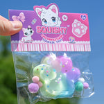 Jucarie Antistres Squishy, Flippy, Labuta de Pisica Squeeze Toys, cu Revenire Lenta, 7.5 cm, Model 270521, Multicolor