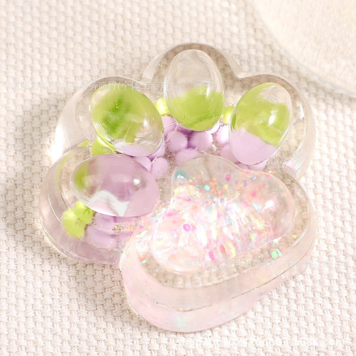 Jucarie Antistres Squishy, Flippy, cu Revenire Lenta, Labuta de Pisica Pufoasa, 7.5 cm, Ambalaj Transparent, Model