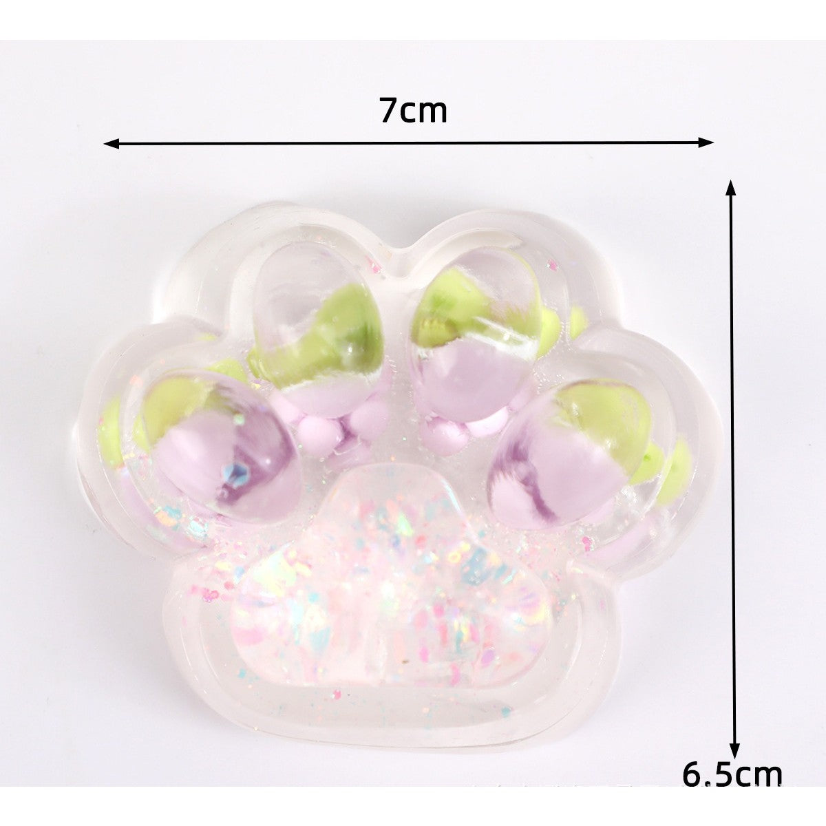 Jucarie Antistres Squishy, Flippy, cu Revenire Lenta, Labuta de Pisica Pufoasa, 7.5 cm, Ambalaj Transparent, Model