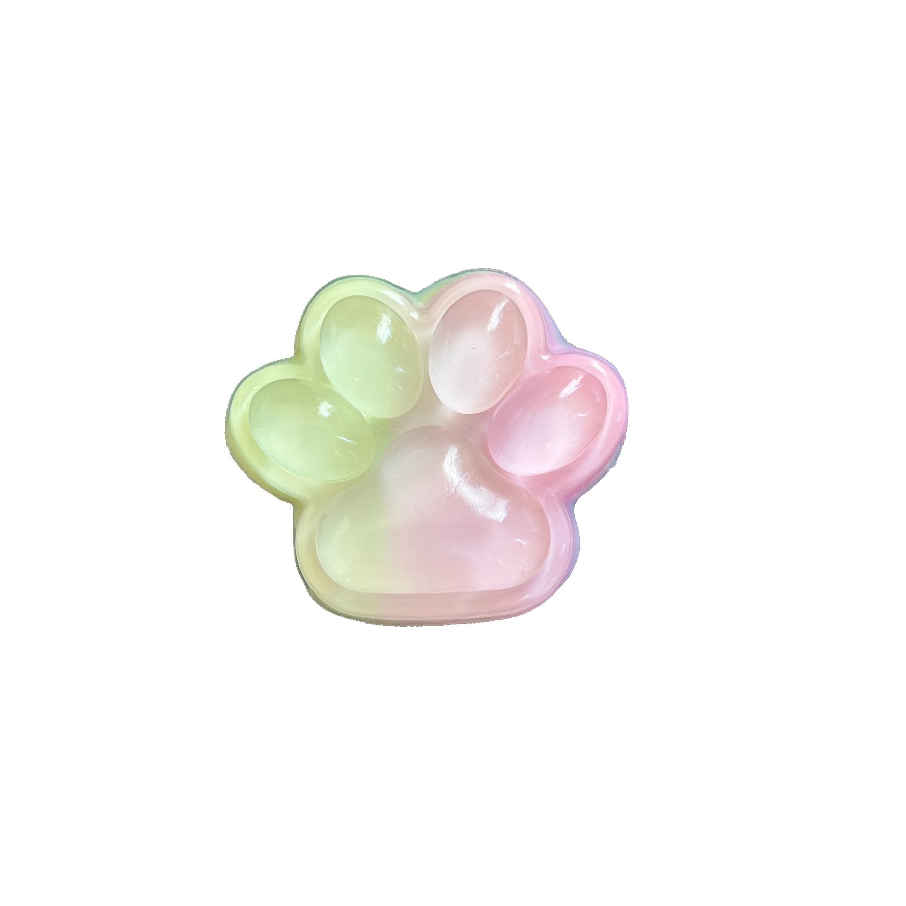 Jucarie Antistres Squishy, Flippy, cu Revenire Lenta, Labuta de Pisica Pufoasa, 7.5 cm, Ambalaj Transparent, Model