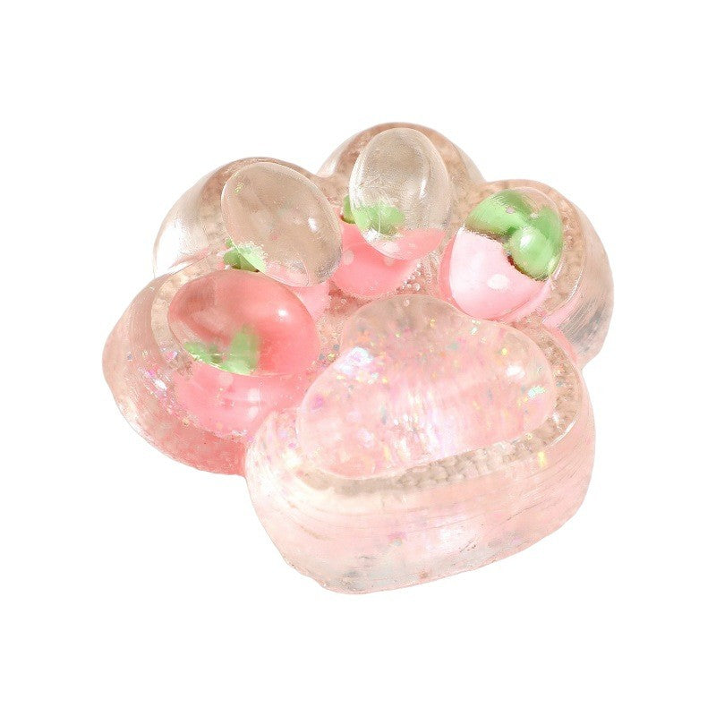 Jucarie Antistres Squishy, Flippy, cu Revenire Lenta, Labuta de Pisica Pufoasa, 7.5 cm, Ambalaj Transparent, Model