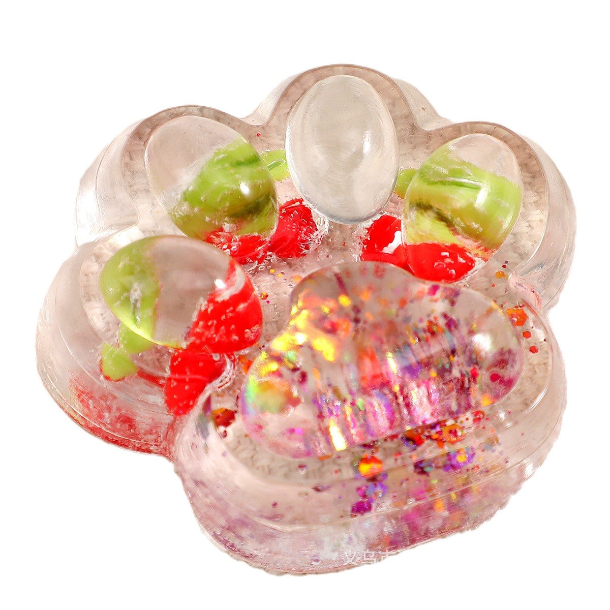 Jucarie Antistres Squishy, Flippy, cu Revenire Lenta, Labuta de Pisica Pufoasa, 7.5 cm, Ambalaj Transparent, Model
