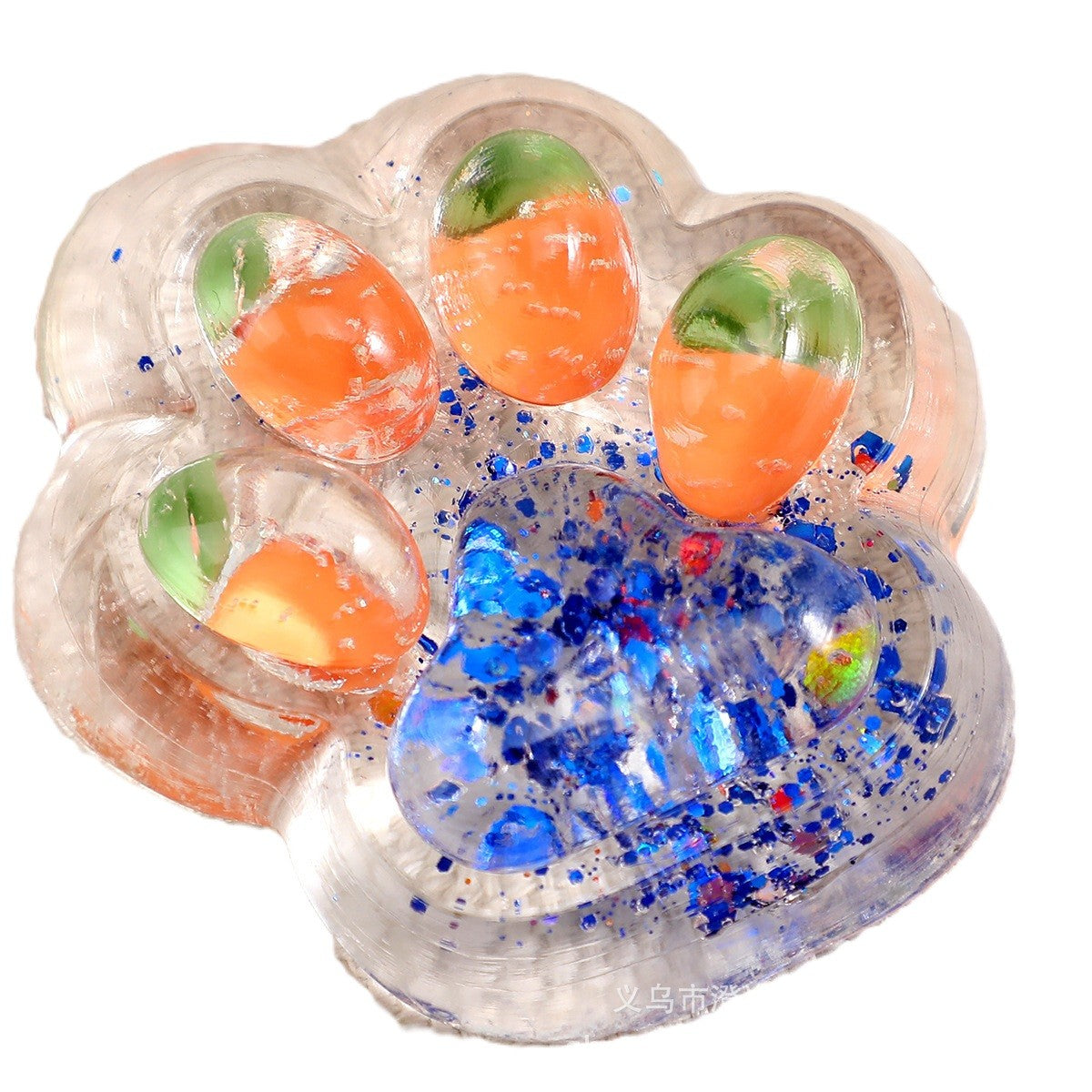 Jucarie Antistres Squishy, Flippy, cu Revenire Lenta, Labuta de Pisica Pufoasa, 7.5 cm, Ambalaj Transparent, Model