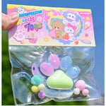 Jucarie Antistres Squishy, Flippy, cu Revenire Lenta, Labuta de Pisica Pufoasa, 7.5 cm, Ambalaj Transparent, Model