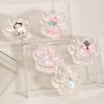 Jucarie Antistres Squishy, Flippy, Labuta de Pisica Pufoasa, cu Revenire Lenta, 7 x 6.5 cm, Model Printesa, Multicolor