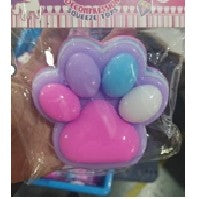 Jucarie Antistres Squishy, Flippy, cu Revenire Lenta, Labuta de Pisica Pufoasa, 8.5 x 7.5 cm, Ambalaj Transparent,