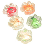 Jucarie Antistres Squishy, Flippy, Labuta de Pisica Pufoasa, cu Revenire Lenta, 7 x 6.5 cm, Model Legume, Multicolor