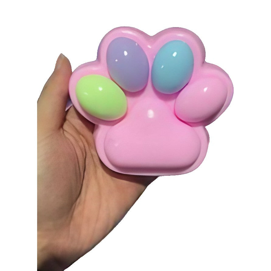 Jucarie Antistres Squishy, Flippy, cu Revenire Lenta, Squeeze Pinch Family, Model Cat Paw, 12.5x10.5 cm, 220g, Ambalaj