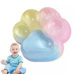 Jucarie Antistres Squishy, Flippy, cu Revenire Lenta, Squeeze Pinch Family, Model Cat Paw, 6.5 x 6 cm, din Tpr, 4-6