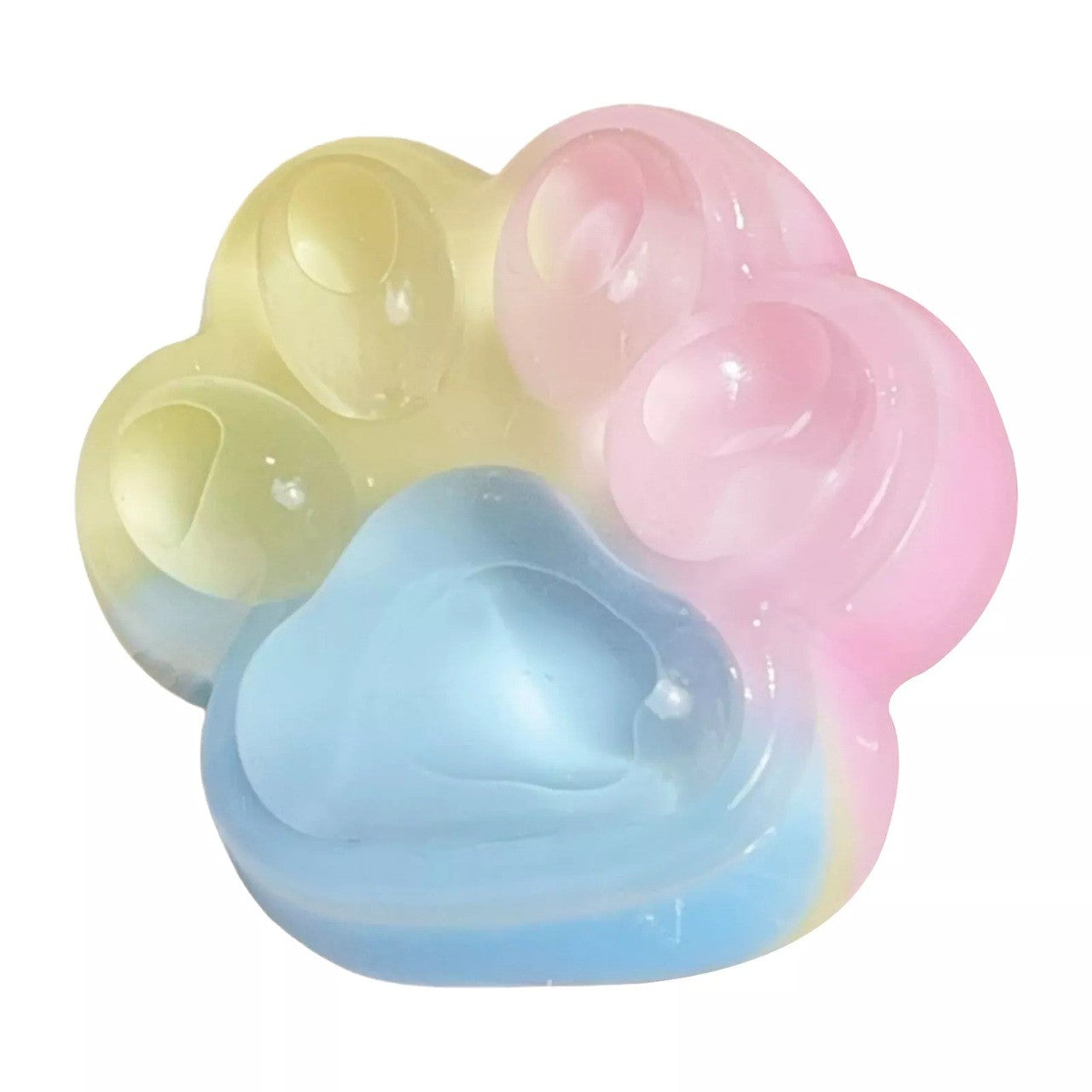Jucarie Antistres Squishy, Flippy, cu Revenire Lenta, Squeeze Pinch Family, Model Cat Paw, 6.5 x 6 cm, din Tpr, 4-6