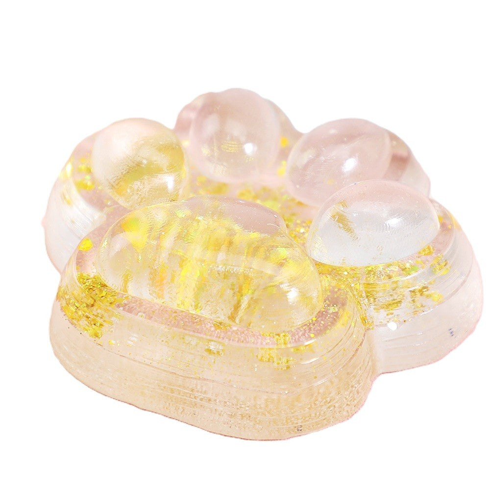 Jucarie Antistres Squishy, Flippy, cu Revenire Lenta, Squeeze Pinch Family, Model Cat Paw, 6.5 x 7 cm, din Tpr, 4-6