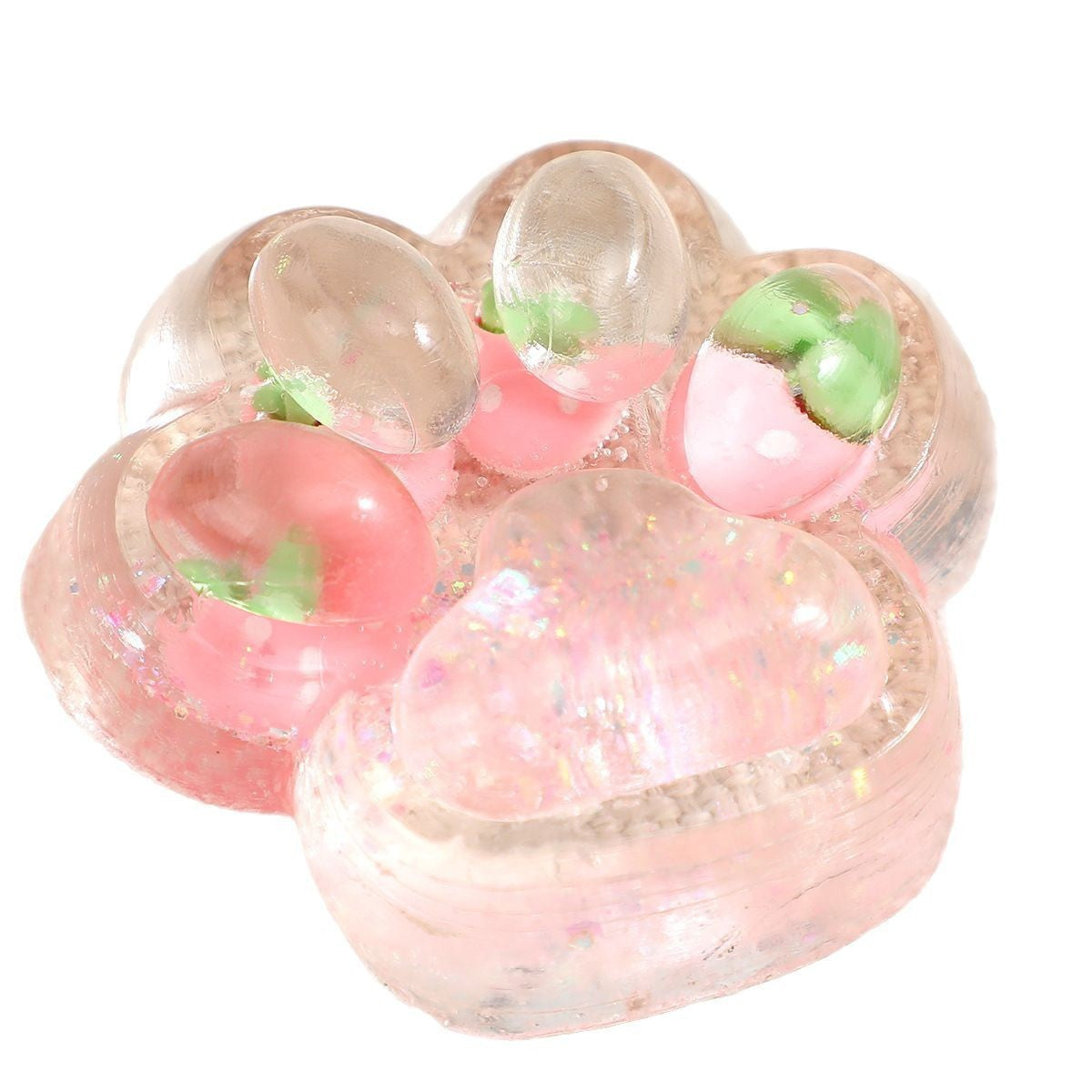 Jucarie Antistres Squishy, Flippy, cu Revenire Lenta, Model Cat Paw, Squeeze Pinch Family, 6.5 x 7 cm, din Tpr, 4-6