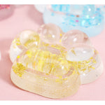 Jucarie Antistres Squishy, Flippy, cu Revenire Lenta, Squeeze Pinch Family, Model Cat Paw, 6.5 x 7 cm, din Tpr, 4-6