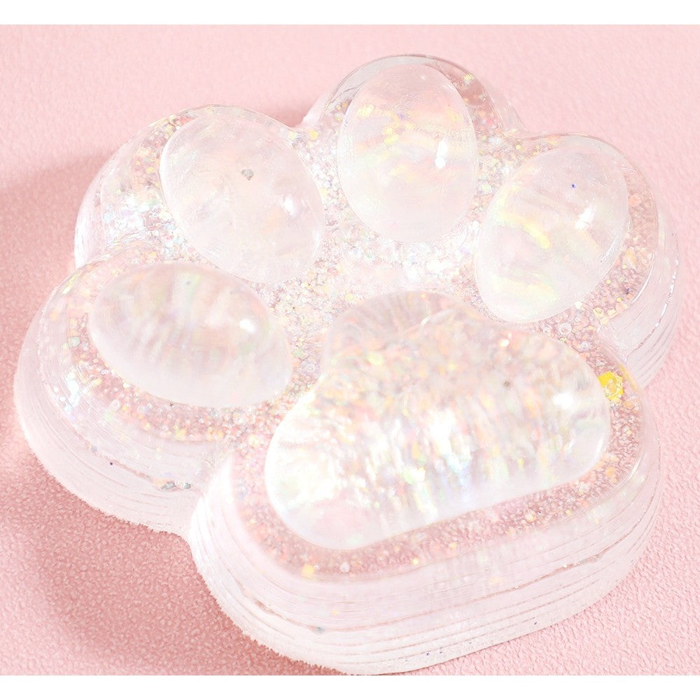 Jucarie Antistres Squishy, Flippy, cu Revenire Lenta, Squeeze Pinch Family, Model Cat Paw, 6.5 x 7 cm, din Tpr, 4-6